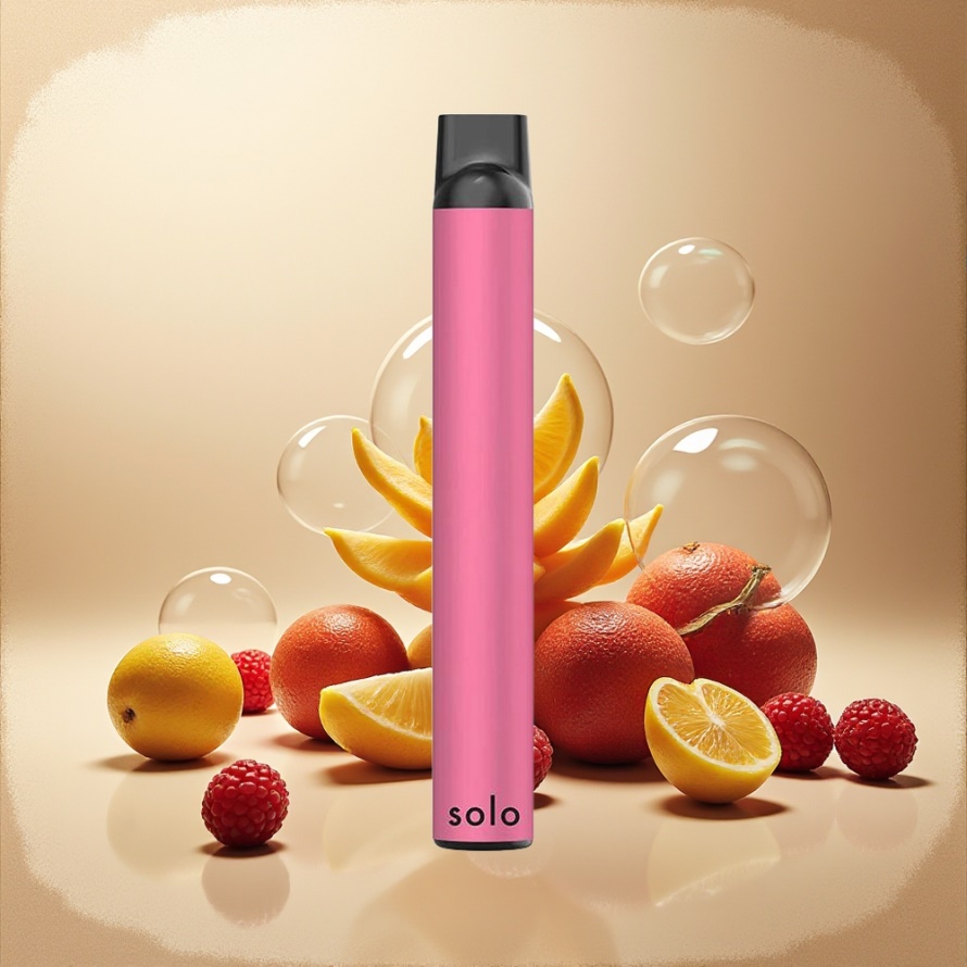 Solo 1000 Puffs Engångsvape Sur Hallon Mesh 3.5ml 550mAh svensk grossist