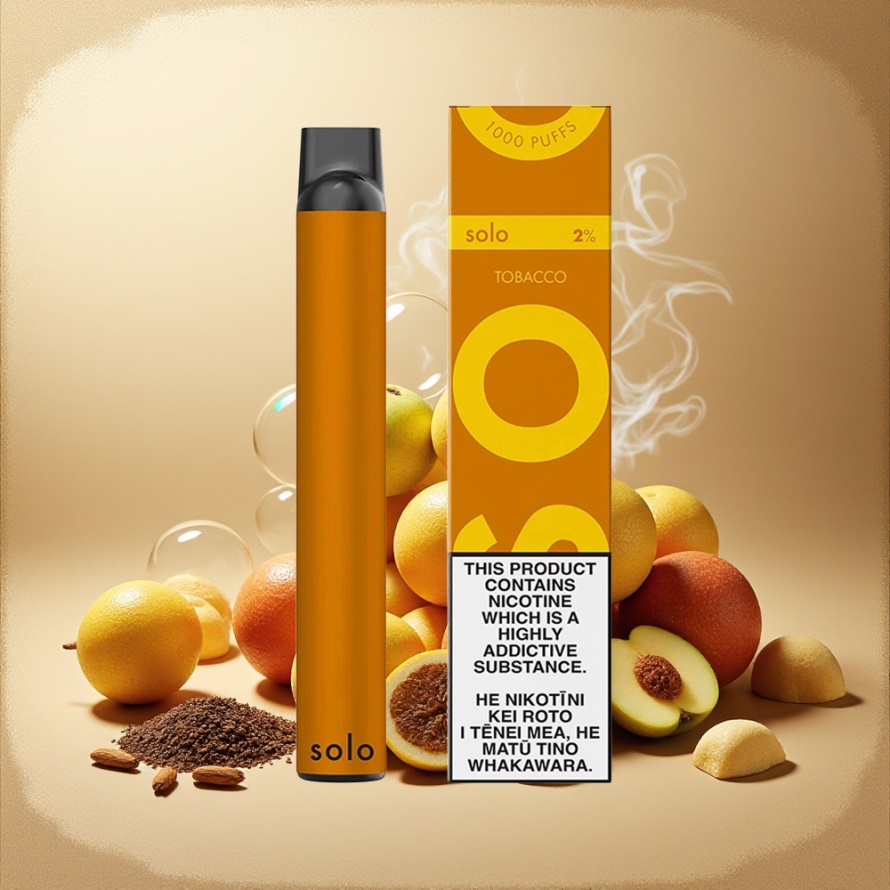 Solo 1000 Puffs Engångsvape Tobak Mesh 3.5ml 550mAh svensk grossist