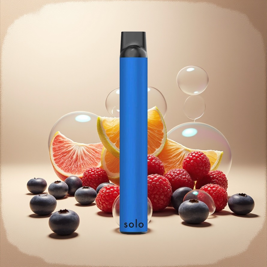 Solo 1000 Puffs Mesh 550mAh Engångs Vape Blåbär Hallon svensk grossist
