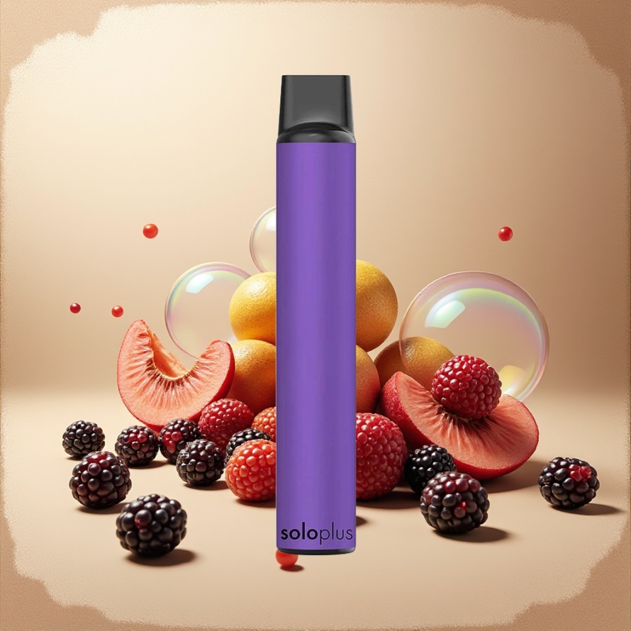 Solo Plus 2800 Puffs Engångs Vape Björnbär 6.5ml Mesh Coil svensk grossist