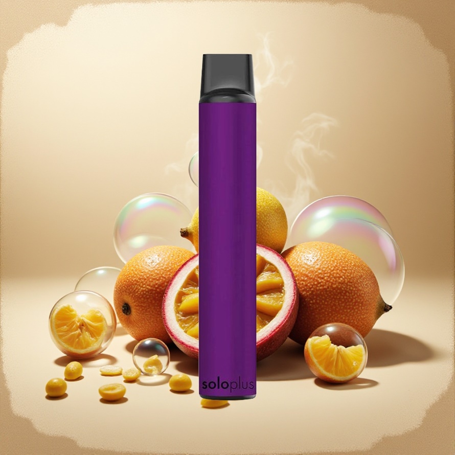 Solo Plus 2800 Puffs Engångs Vape Passionsfrukt 6.5ml Mesh Coil Svensk Grossist