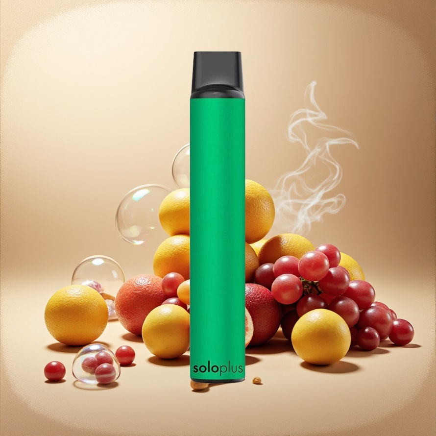 Solo Plus 2800 Puffs Engångs Vape Söt Druva Svensk Grossist Mesh Coil 6.5ml 950mAh