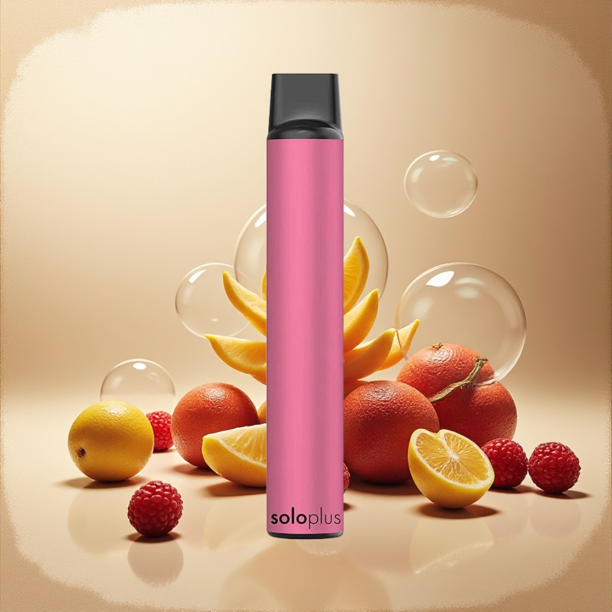 Solo Plus 2800 Puffs Engångs Vape Sur Hallon svensk grossist Mesh Coil 6.5ml 950mAh