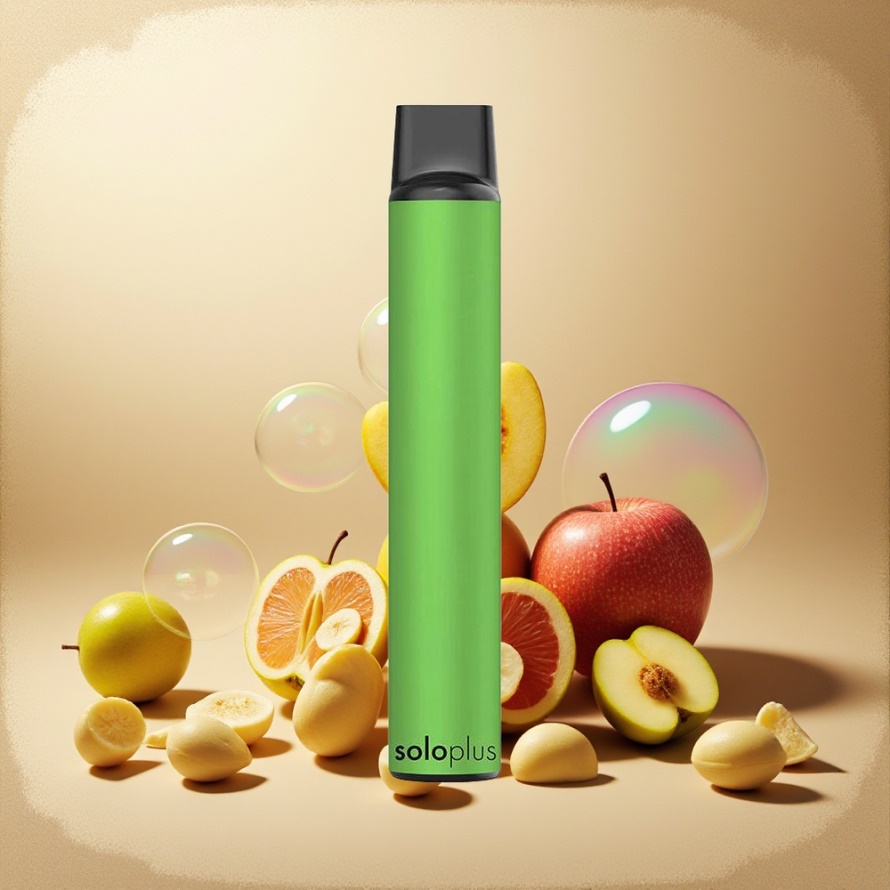 Solo Plus 2800 Puffs Engångs Vape Suräpple 6.5ml 950mAh Mesh Coil svensk grossist
