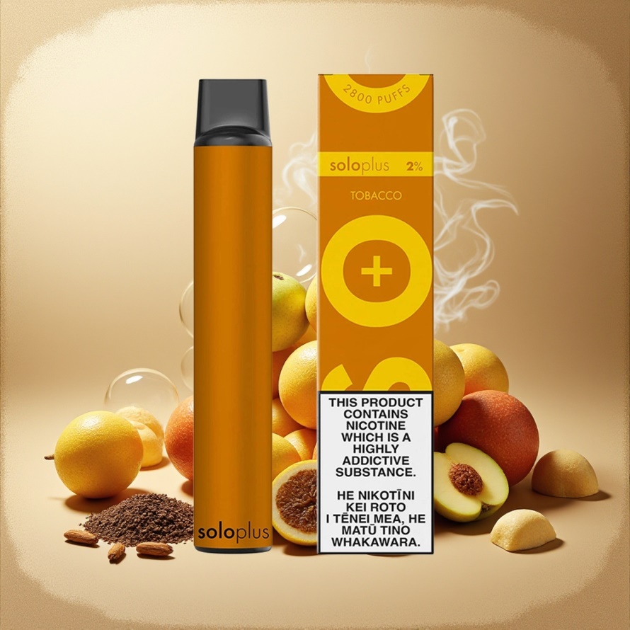 Solo Plus 2800 Puffs Engångs Vape Tobak Mesh Coil 6.5ml 950mAh svensk grossist