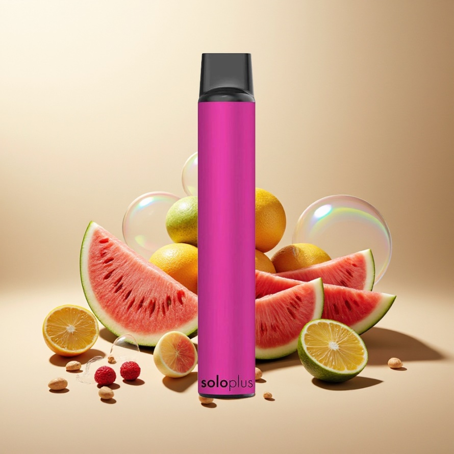 Solo Plus 2800 Puffs Engångs Vape Vattenmelon Mynta Svensk Grossist Mesh Coil 6.5ml 950mAh