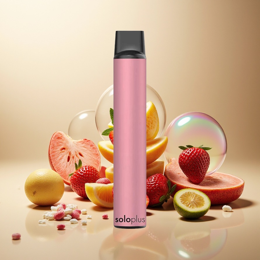 Solo Plus 2800 Puffs Engångsvape Jordgubb Mynta Mesh Coil 6.5ml svensk grossist