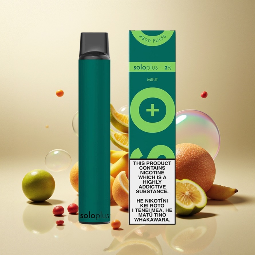 Solo Plus 2800 Puffs Engångsvape Mynta 6.5ml 950mAh Mesh Coil svensk grossist