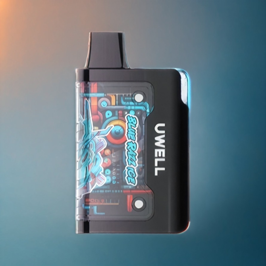 UWELL Cyberbar 8000 Pod System Blå Hallon med 16 ml E-vätska & 8000 puff för svensk grossist