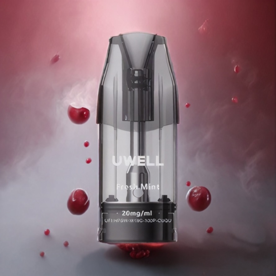 UWELL DQ600 Pod System Körsbär Rosa 600 mAh 1.2 ohm Mesh Coil svensk grossist