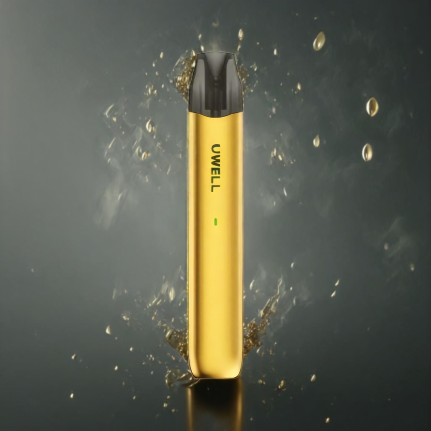 UWELL DQ600 Podsystem Lyxigt Guld Svensk Grossist 600 mAh Type-C 2 ml 1.2 ohm