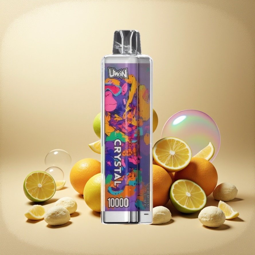 Uwin Crystal 10000 Puffs Engångs Vape Citron Lime med RGB-ljus för svensk grossist