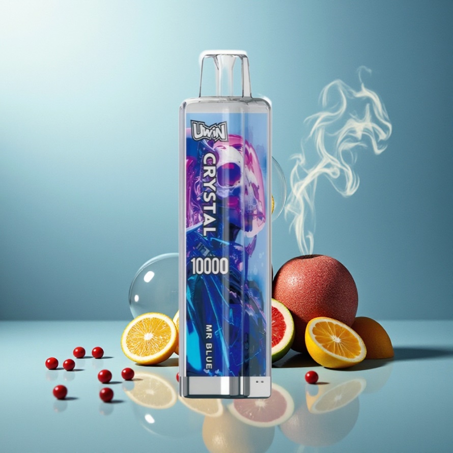 Uwin Crystal 10000 Puffs Engångs Vape Herr Blå med RGB-ljus – svensk grossist
