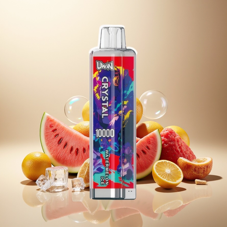 Uwin Crystal 10000 Puffs Engångs Vape Vattenmelon Is med RGB-ljus – Svensk Grossist