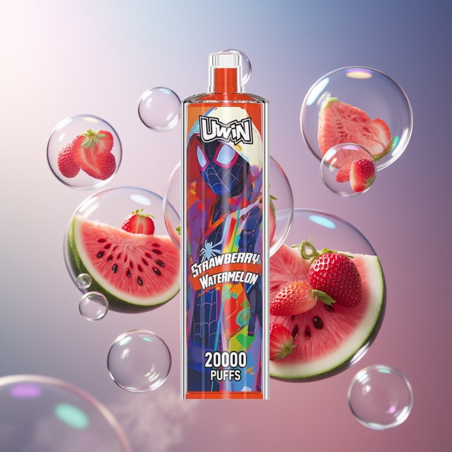 Uwin Shisha Hookah Crystal 20000 Puffs Jordgubb Vattenmelon Svensk Grossist 22ml Mesh Coil Type-C