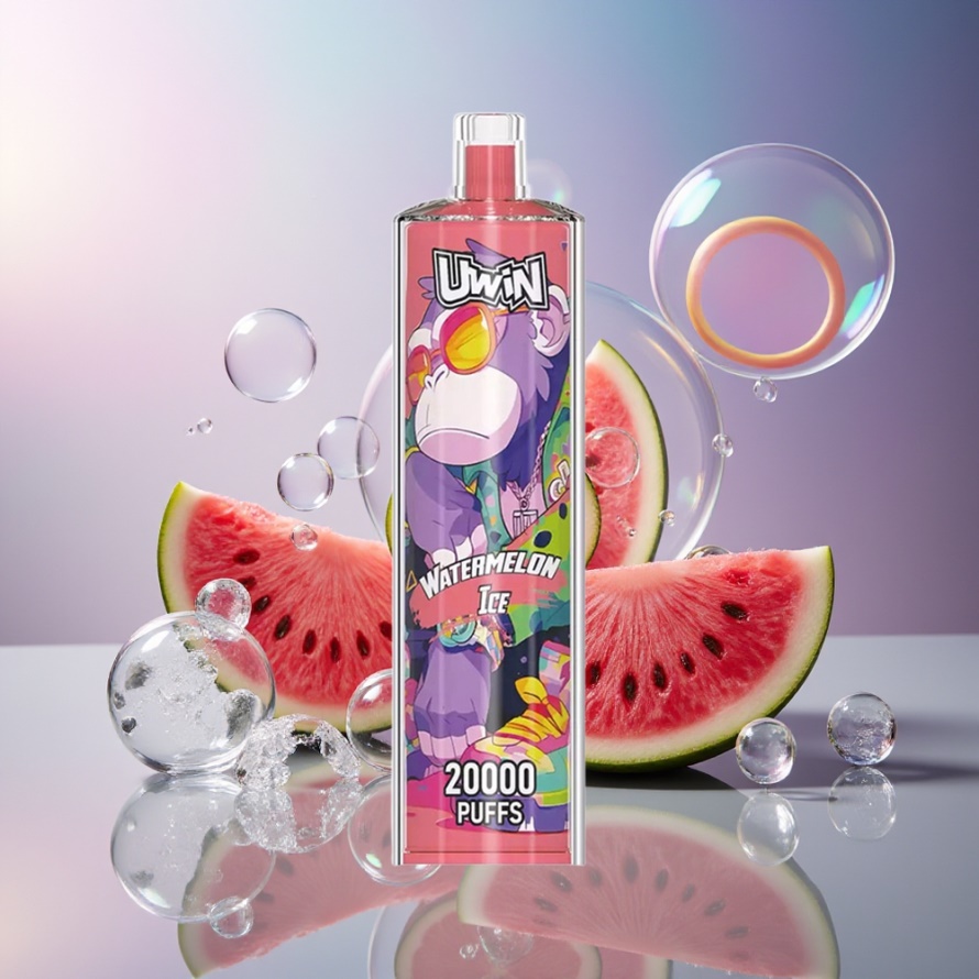 Uwin Shisha Hookah Crystal 20000 Puffs Vattenmelon Is svensk grossist Mesh Coil Type-C 650mAh 22ml