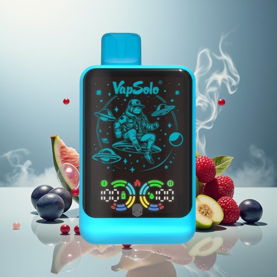 VapSolo GALAXY 30000 Puffs Engångs Vape Blå Hallon 40ml 850mAh Type-C svensk grossist