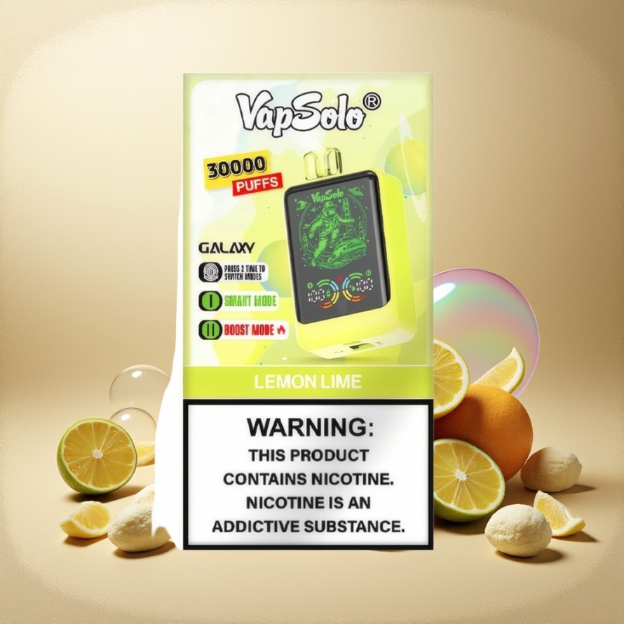 VapSolo GALAXY 30000 Puffs Engångs Vape Citron Lime 40ml 850mAh Type-C svensk grossist