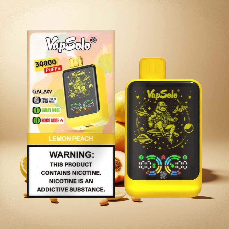 VapSolo GALAXY 30000 Puffs Engångs Vape Citron Persika 40ml 850mAh Type-C svensk grossist