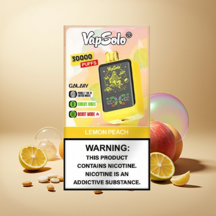 VapSolo GALAXY 30000 Puffs Engångs Vape Citron Persika 40ml 850mAh Type-C svensk grossist