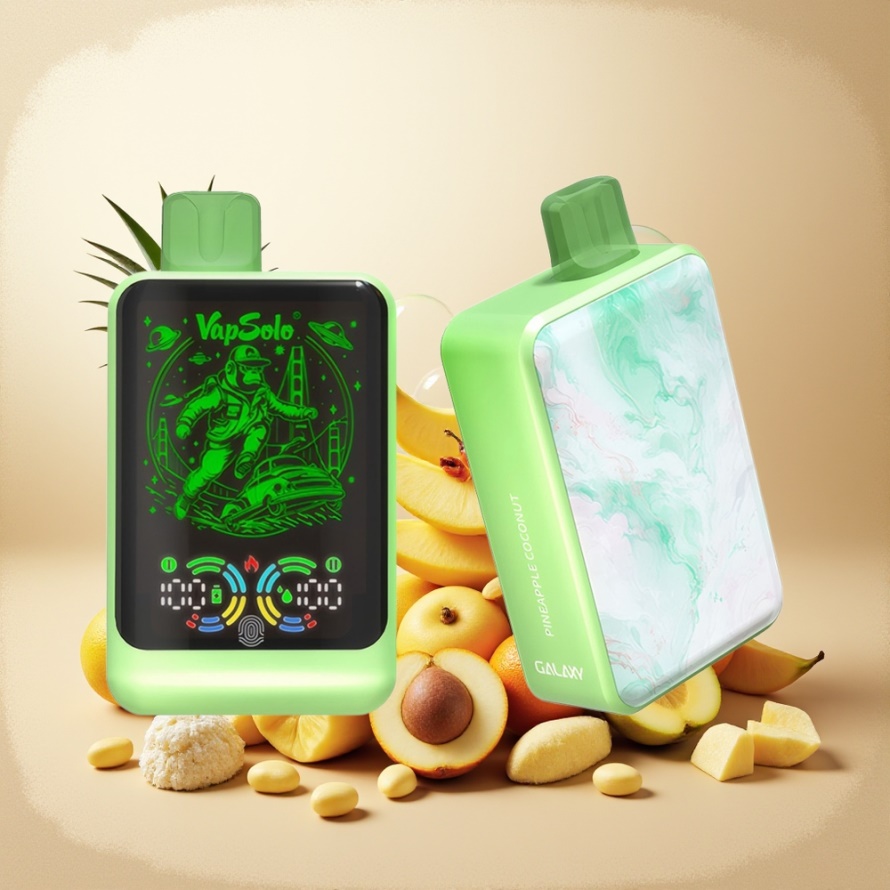 VapSolo GALAXY 30000 Puffs Svensk Grossist Engångs Vape Ananas Kokos 40ml 850mAh Type-C