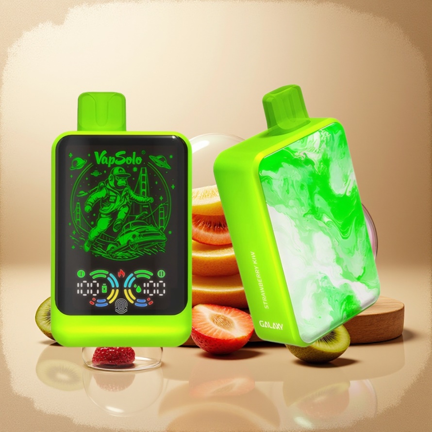 VapSolo GALAXY 30000 Puffs Svensk Grossist Engångs Vape Jordgubb Kiwi 40ml 850mAh Type-C