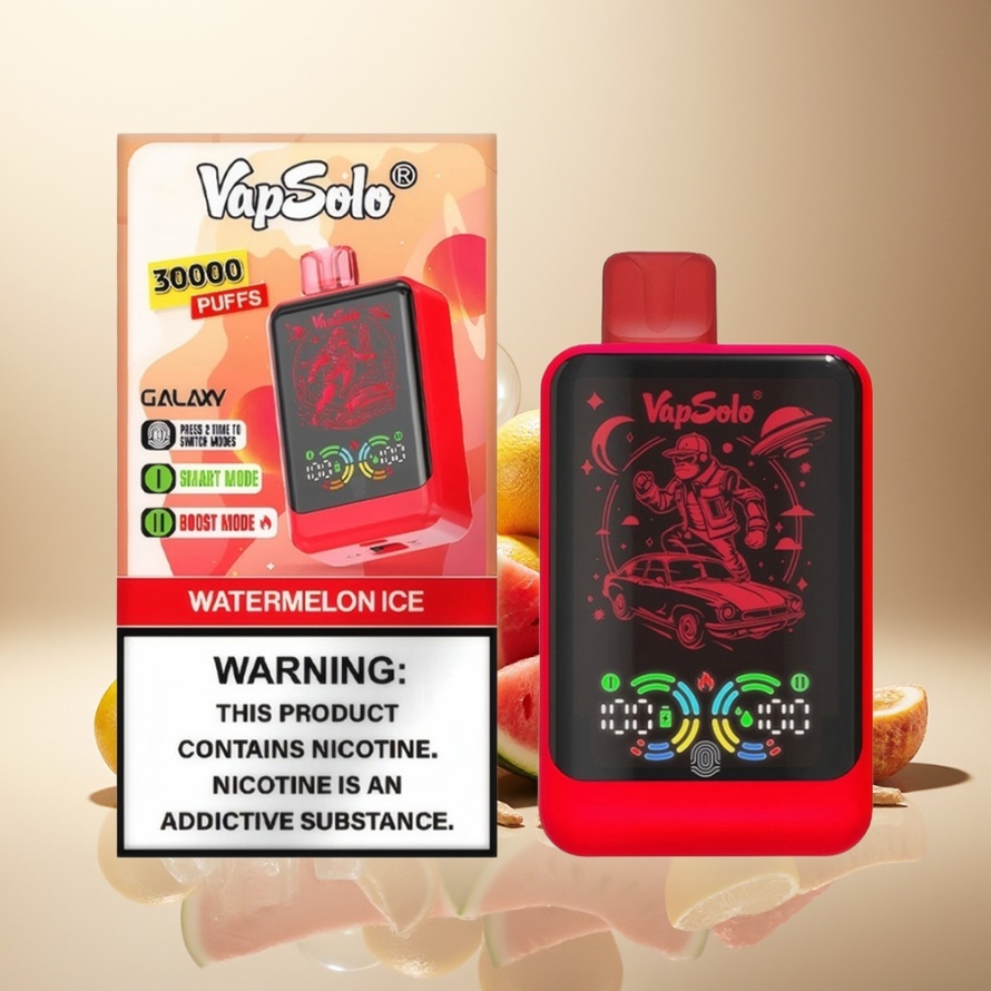 VapSolo GALAXY 30000 Puffs Svensk Grossist Engångs Vape Vattenmelon Is 40ml 850mAh Type-C