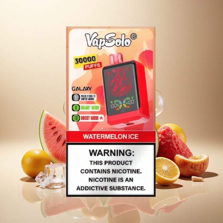 VapSolo GALAXY 30000 Puffs Svensk Grossist Engångs Vape Vattenmelon Is 40ml 850mAh Type-C