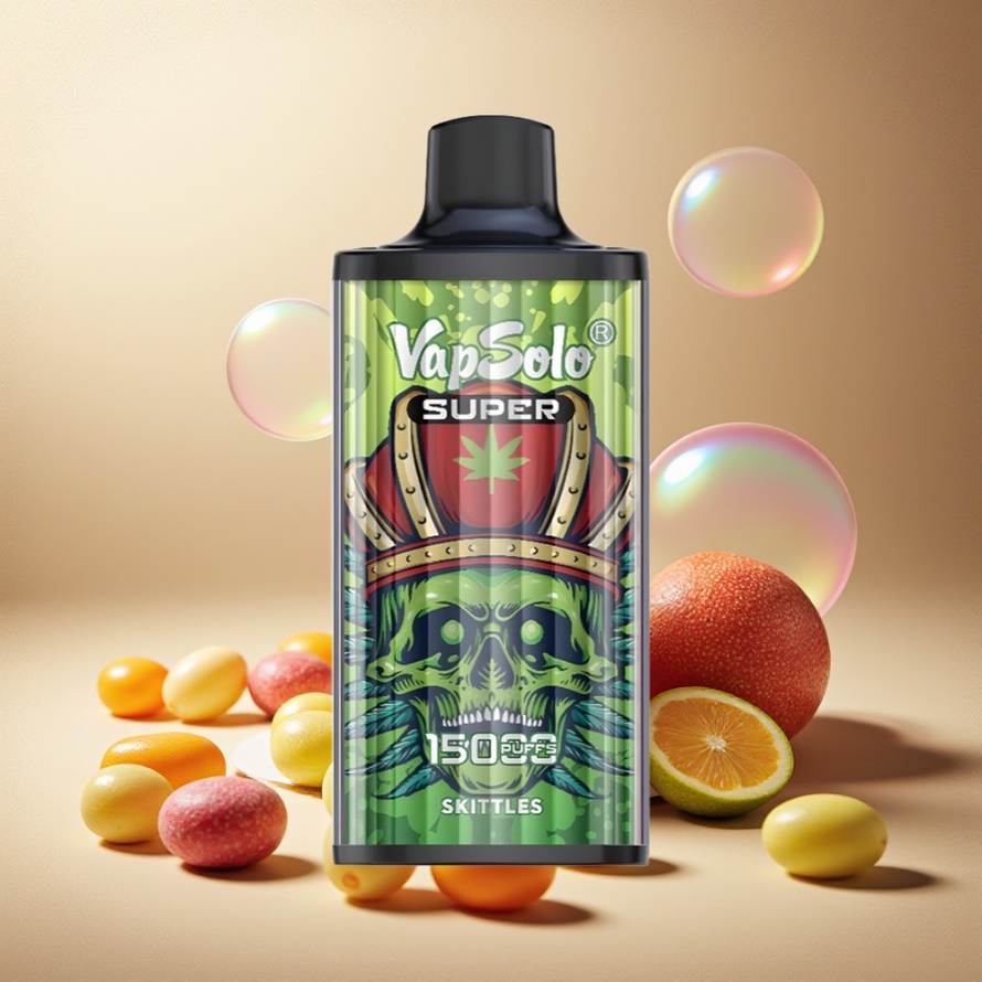 Vapsolo Super 15000 Puffs Engångs Vape Regnbåge (40ml, 850mAh, Type-C) svensk grossist