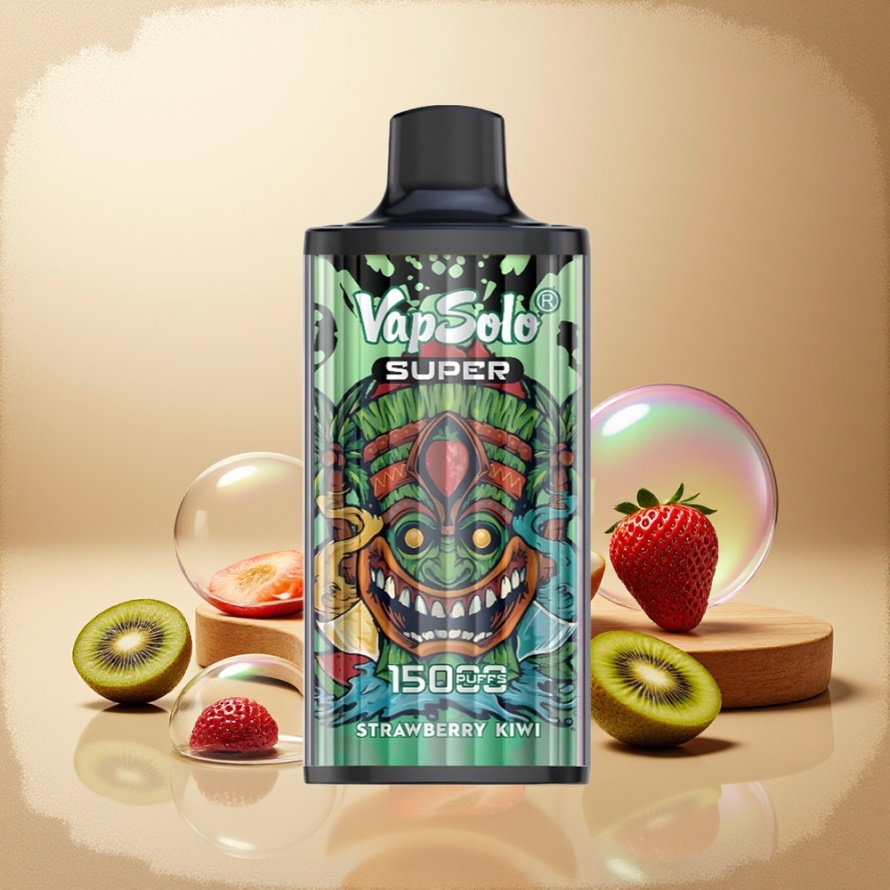 Vapsolo Super 15000 Puffs Svensk Grossist Engångs Vape Jordgubb Kiwi 40ml 850mAh Type-C