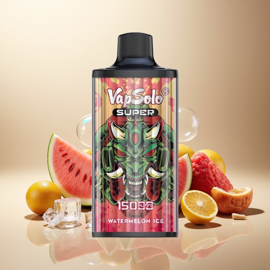 Vapsolo Super 15000 Puffs Svensk Grossist Engångs Vape Vattenmelonskylt 40ml 850mAh Type-C