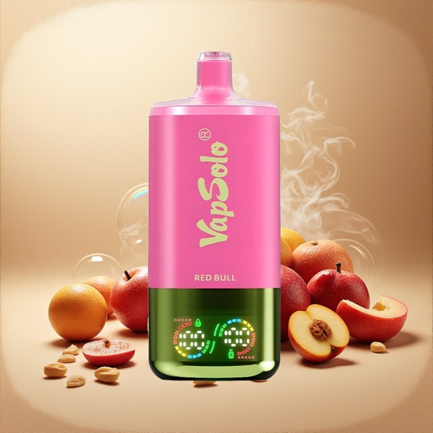 VapSolo Tripe 30000 Puffs 40ml 3-tank Svensk Grossist Engångs Vape Rödtjur