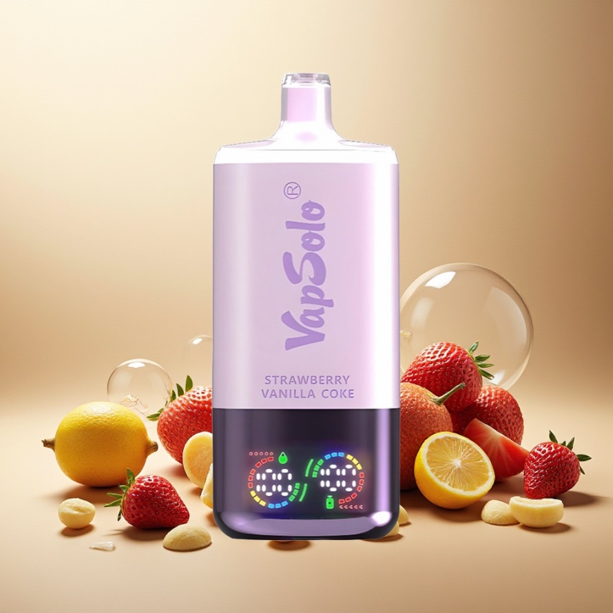 VapSolo Tripe 30000 Puffs Svensk Grossist Engångs Vape Jordgubb Vanilj Cola 40ml Type-C 3 Tankar