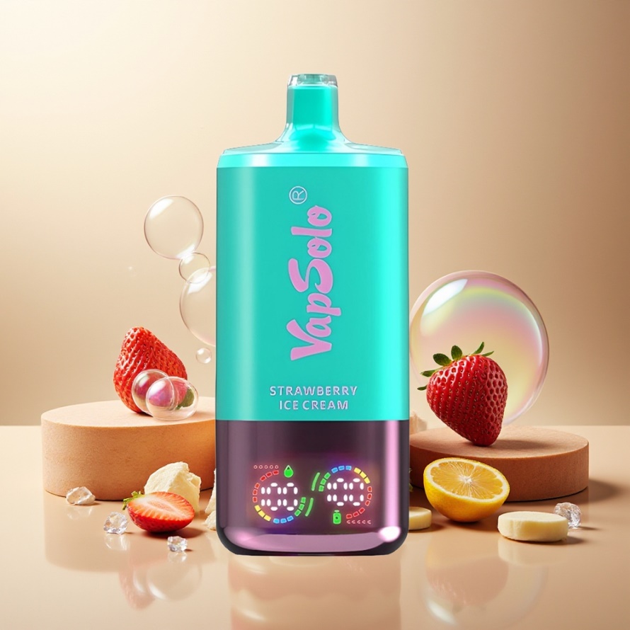 Vapsolo Tripe 30000 Puffs Svensk Grossist Engångs Vape Jordgubb Glass 40ml Type-C 3 Tank