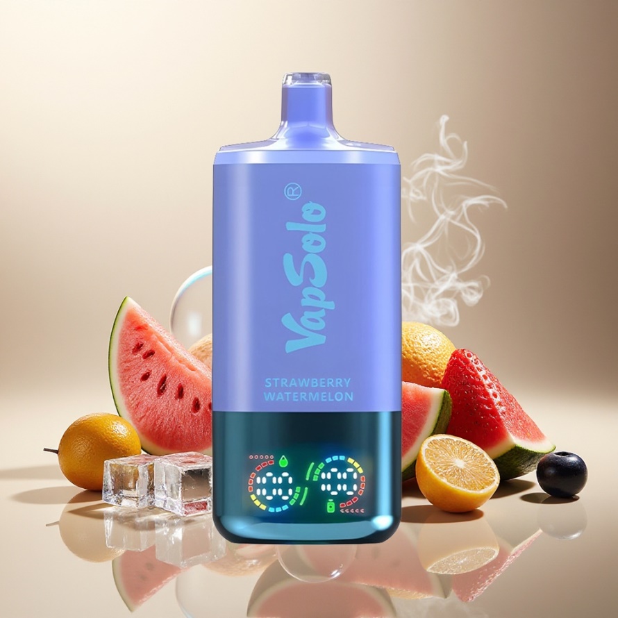 Vapsolo Tripe 30000 Puffs Svensk Grossist Engångs Vape Jordgubb Vattenmelon & Blåbär Is 40ml Typ-C 3 Tankar