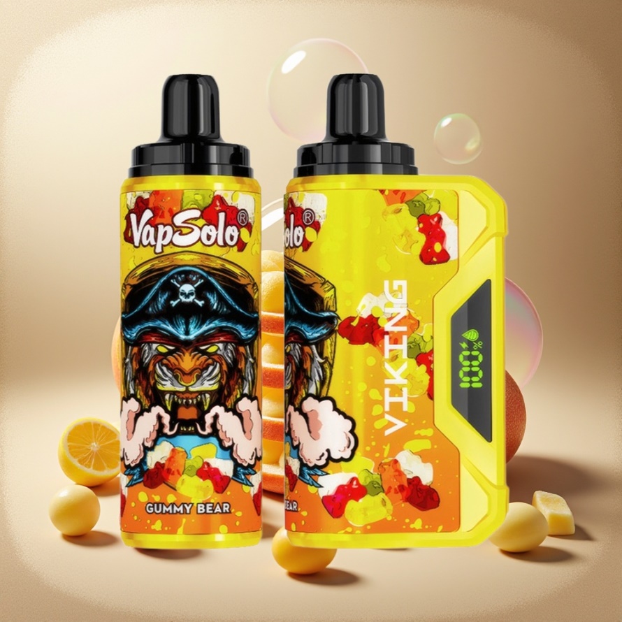 VapSolo VIKING 12000 Puffs Engångs Vape Godisbjörn med 22ml E-Liquid & Type-C – svensk grossist