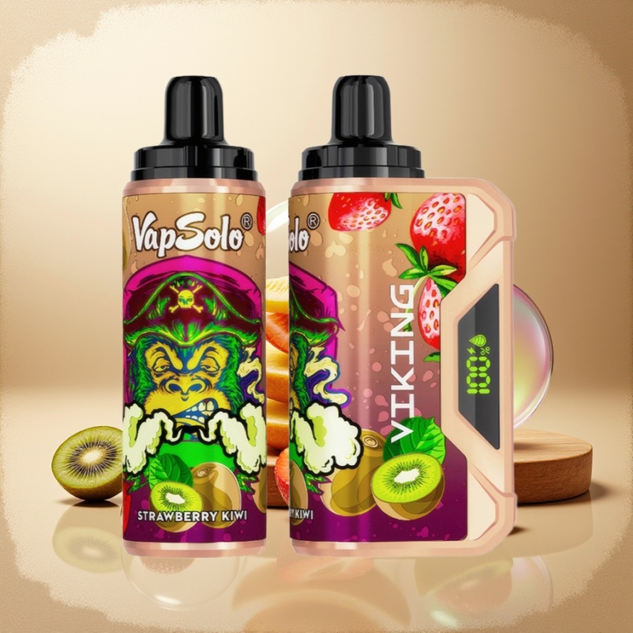 VapSolo VIKING 12000 Puffs Engångs Vape Jordgubb Kiwi 22ml Type-C svensk grossist