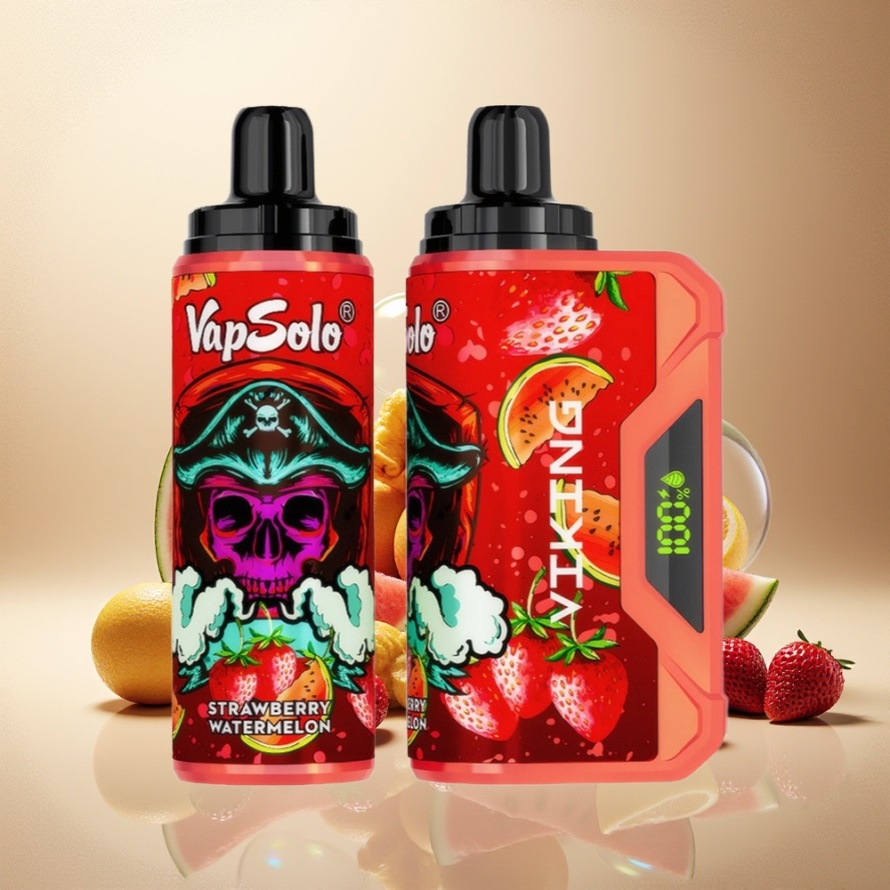 VapSolo VIKING 12000 Puffs Engångs Vape Jordgubb Vattenmelon 22ml Type-C Svensk Grossist
