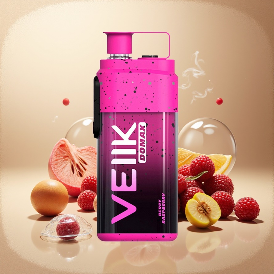 VEIIK DOMAX 20000 Puffs Svensk Grossist Engångs Vape Bär Hallon med 25ML & 850 mAh