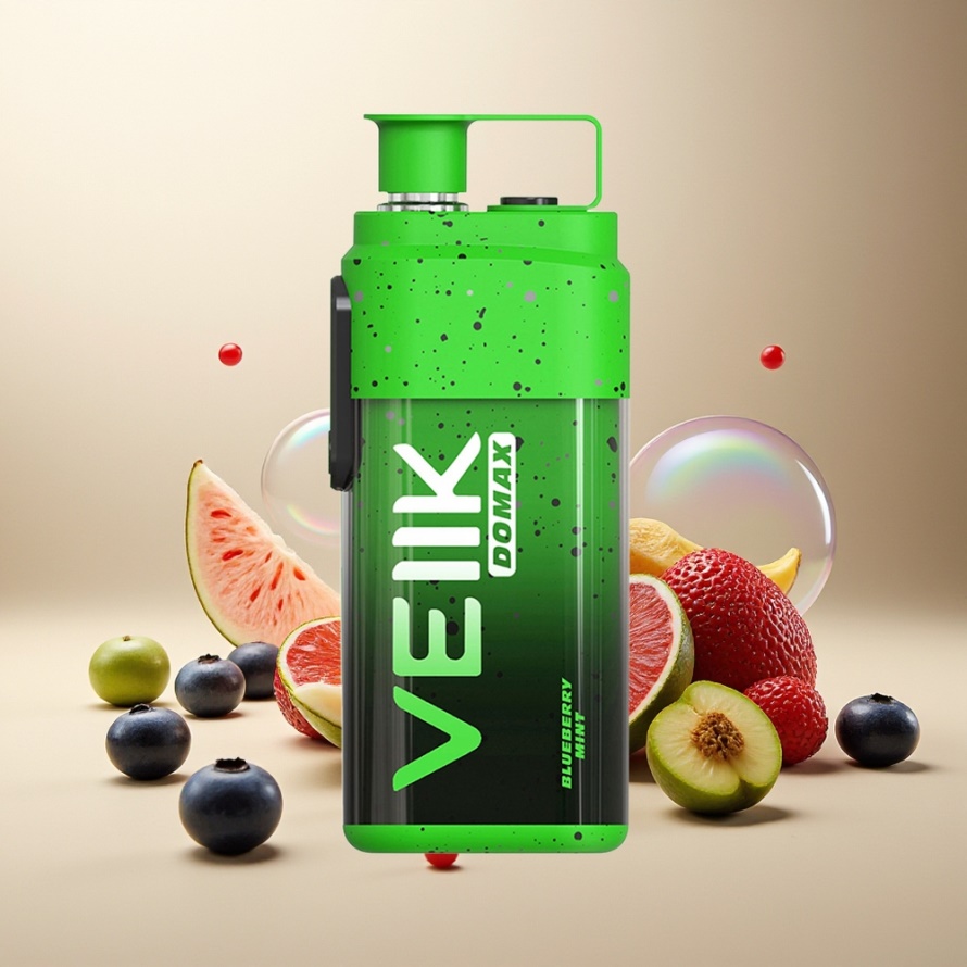 VEIIK DOMAX 20000 Puffs Svensk Grossist Engångs Vape Blåbär Mynta med 850 mAh & Luftflödesjustering