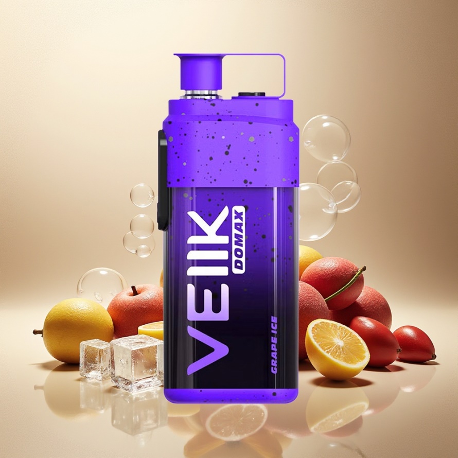 VEIIK DOMAX 20000 Puffs Svensk Grossist Engångs Vape Vinis (Grape Ice) med 25ML & 850mAh
