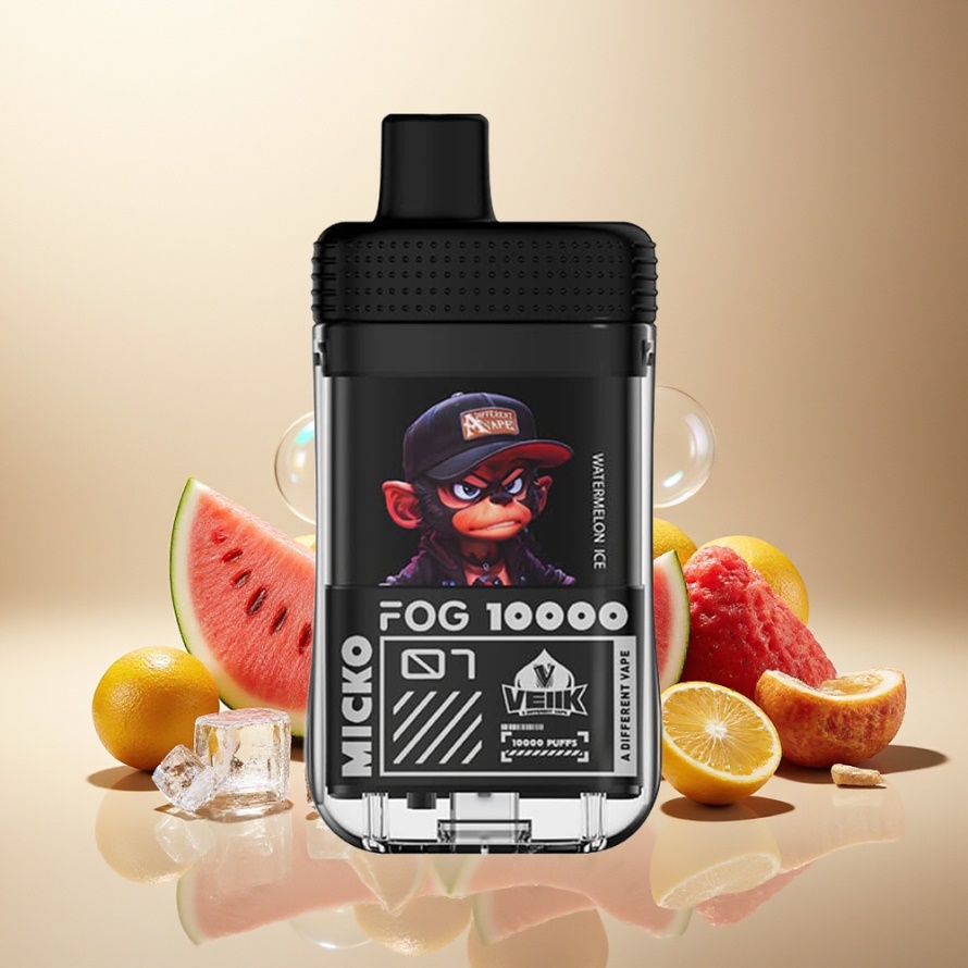 VEIIK MICKO FOG 10000 Puffs Svensk Grossist Engångs Vape Vattenmelon Is 30mg/ml Salt Nic 500mAh Type-C