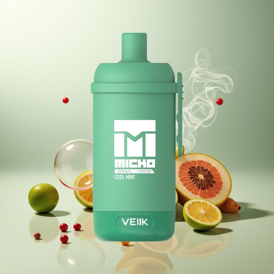VEIIK MICKO GRAIL 10000 Puffs Engångs Vape Kylmynta svensk grossist 1.0ohm Mesh 600mAh PC