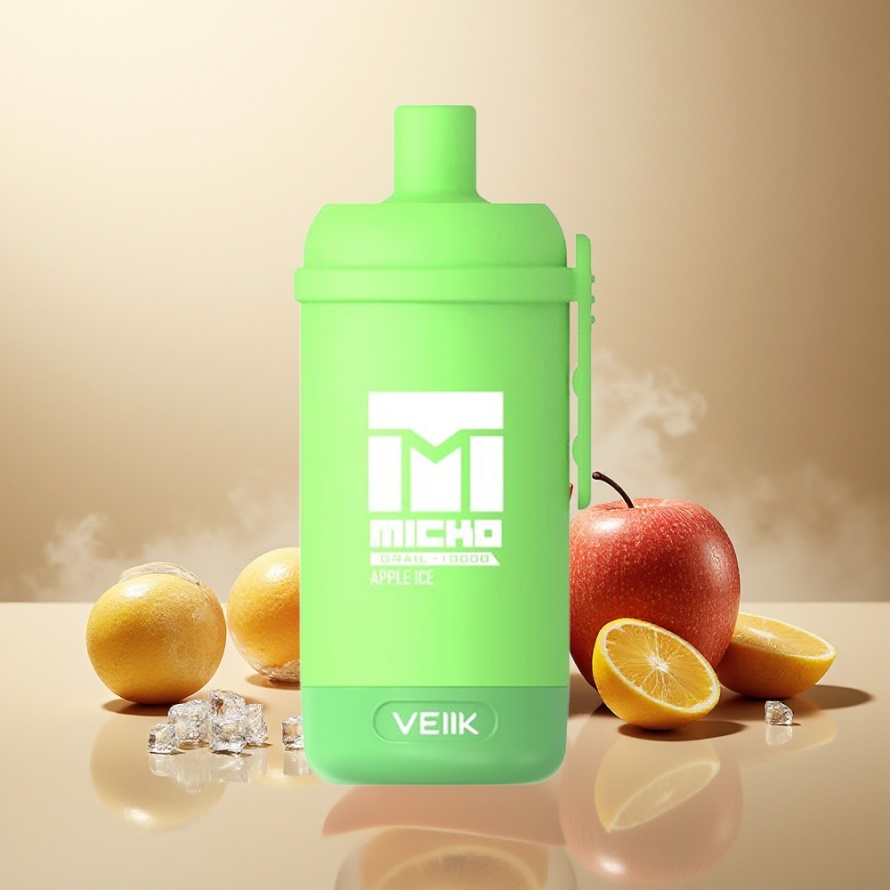 VEIIK MICKO GRAIL 10000 Puffs Svensk Grossist Engångs Vape Äppelis 1.0ohm Mesh 600mAh 30mg/mL
