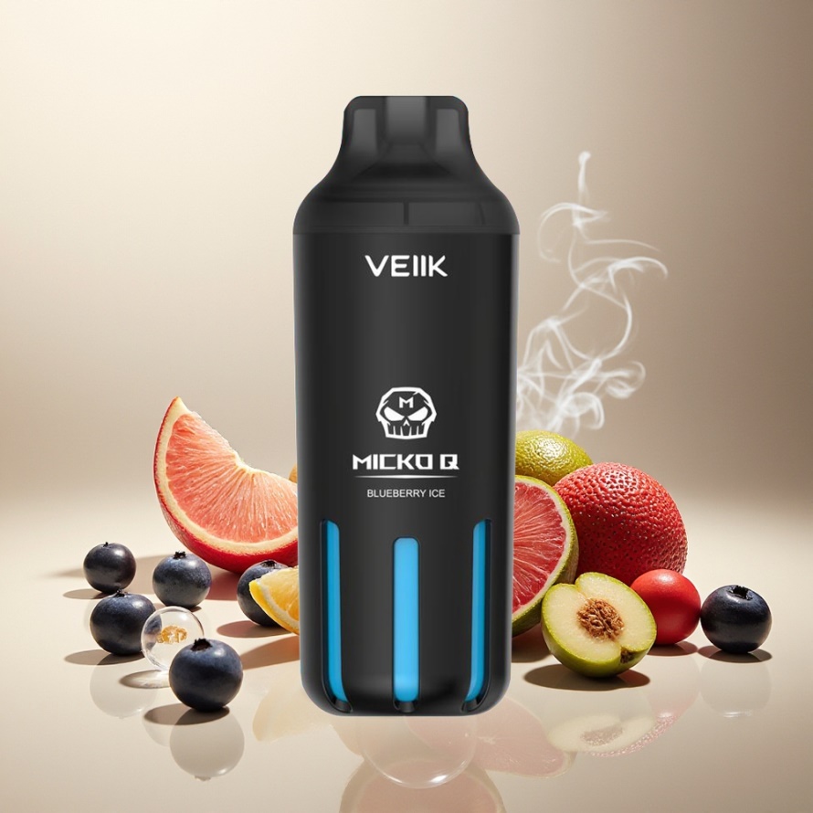 VEIIK MICKO Q 5500 Puffs 15ml 1300mAh Svensk Grossist Engångs Vape Blåbär Is