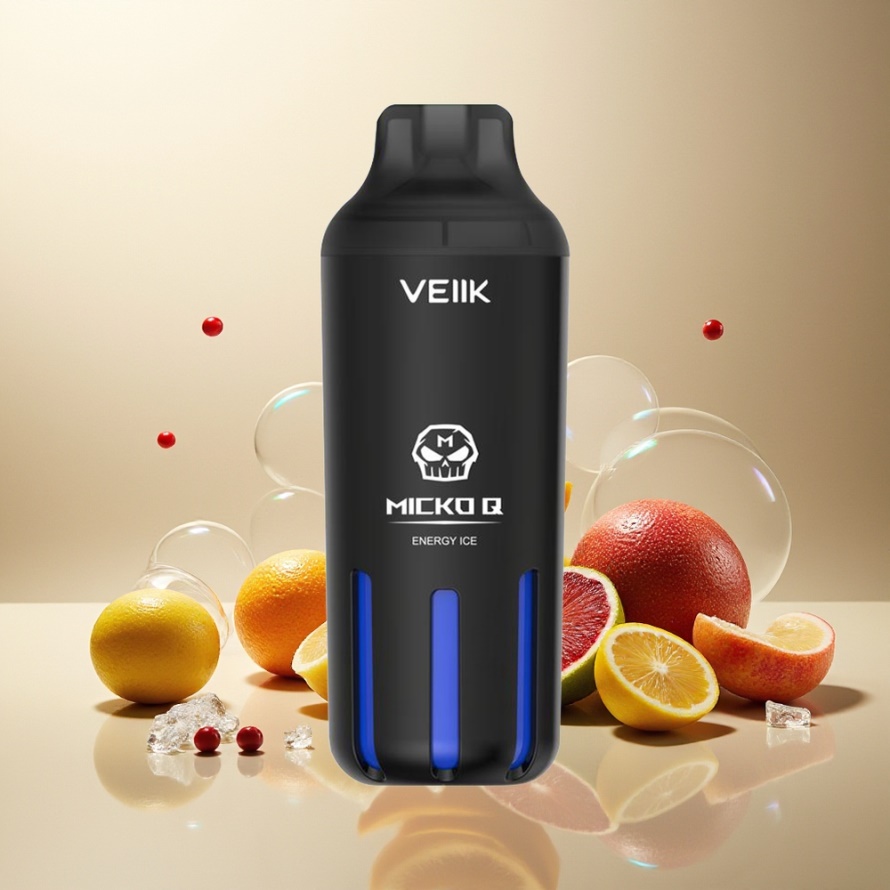 VEIIK MICKO Q 5500 Puffs Svensk Grossist Engångs Vape Energi Is 15ml 1300mAh 1.0ohm Mesh
