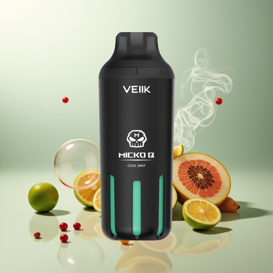 VEIIK MICKO Q 5500 Puffs Svensk Grossist Engångs Vape Kylmynta 15ml 1300mAh