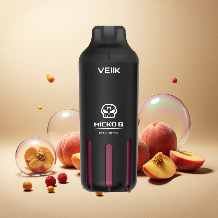 VEIIK MICKO Q 5500 Puffs Svensk Grossist Engångs Vape Persika Bär 15ml 1300mAh 1.0ohm