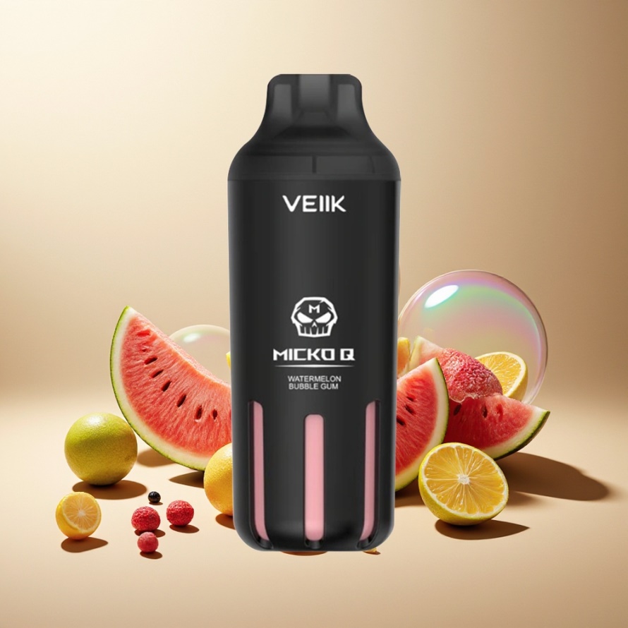 VEIIK MICKO Q 5500 Puffs Svensk Grossist Engångs Vape Vattenmelon Tuggummi 15ml 1300mAh