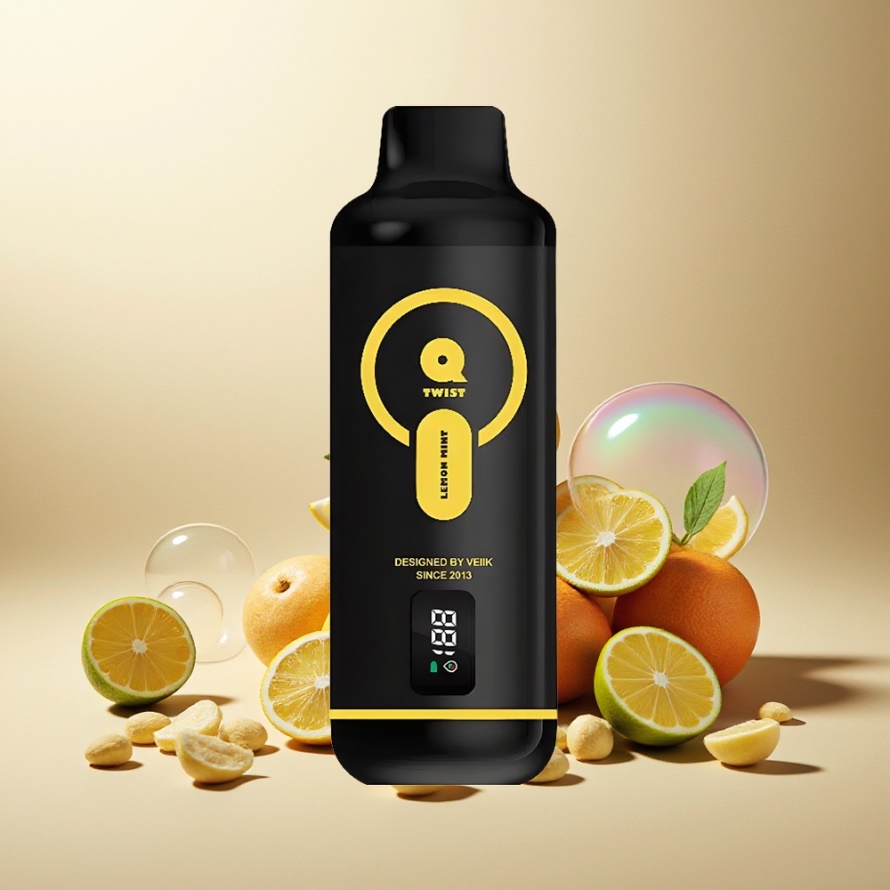 VEIIK MICKO Q TWIST 12000 Puffs Engångs Vape Citron Mynta svensk grossist 50mg/ml Salt Nic 600mAh